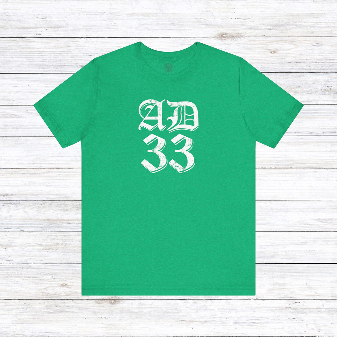 AD 33 Old English Unisex T-Shirt T-Shirt Heather Kelly S 