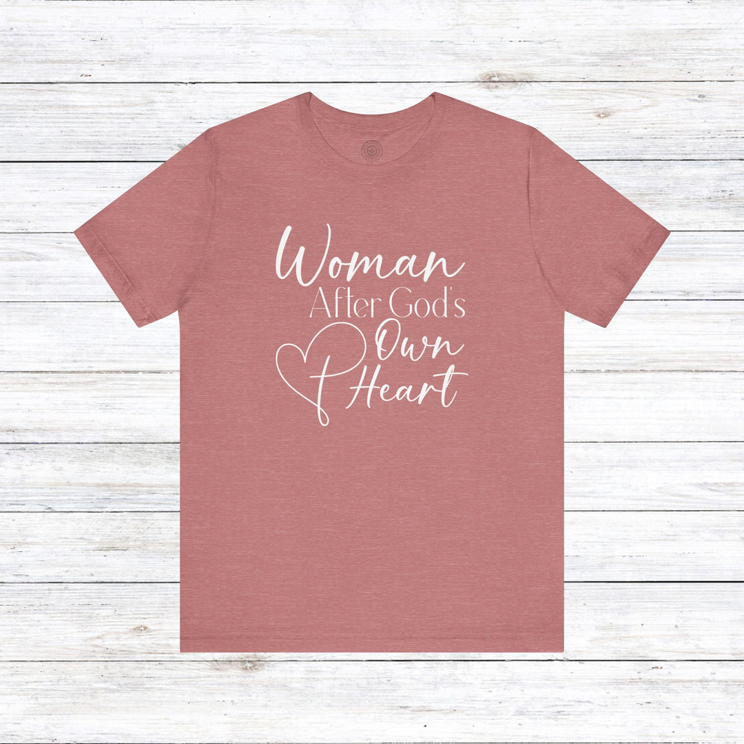 Woman After God's Own Heart Unisex T-Shirt T-Shirt Heather Mauve S 