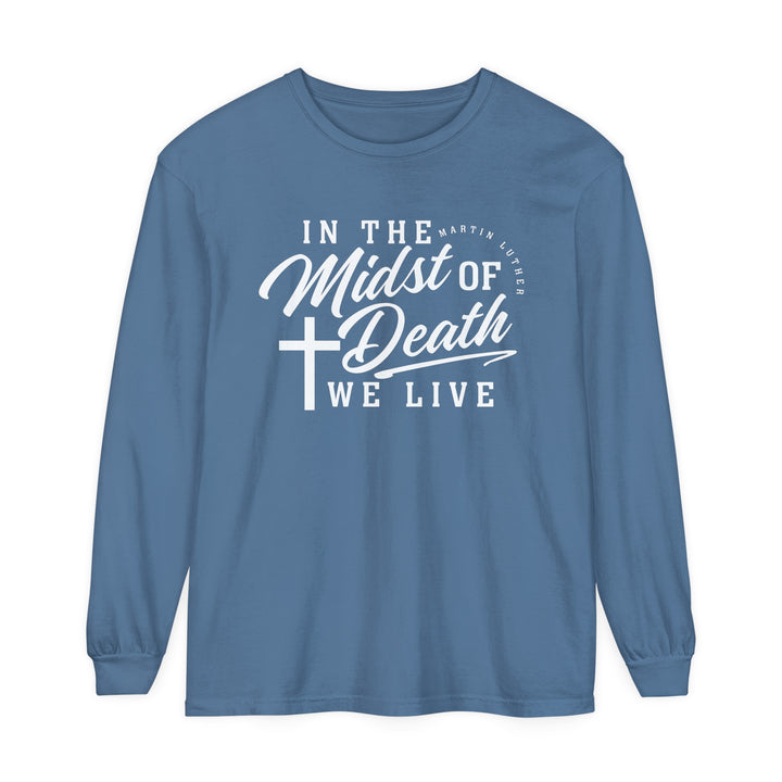 Midst of Death Long Sleeve Shirt Long-sleeve Blue Jean S 