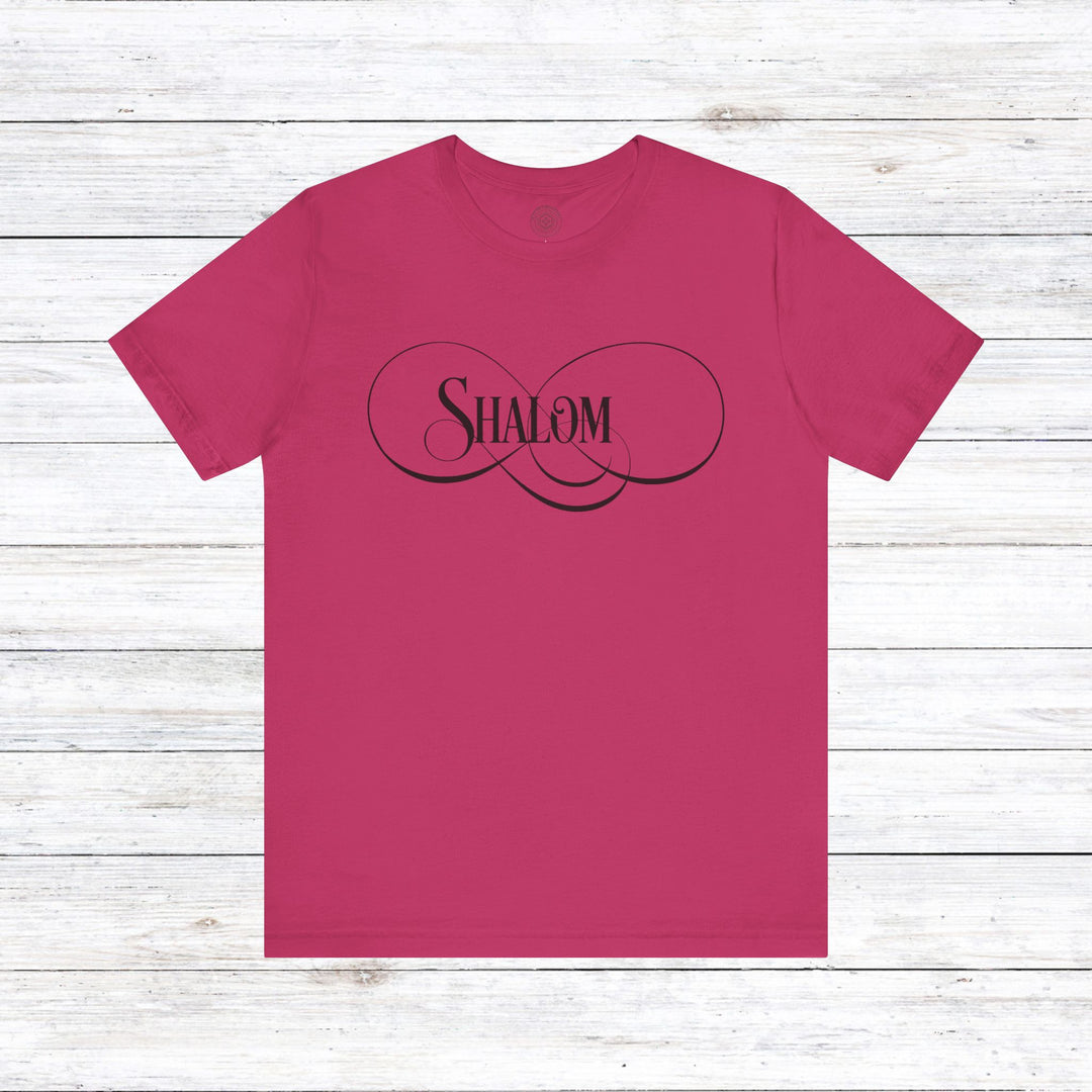 Shalom Script Unisex T-Shirt T-Shirt Berry S 