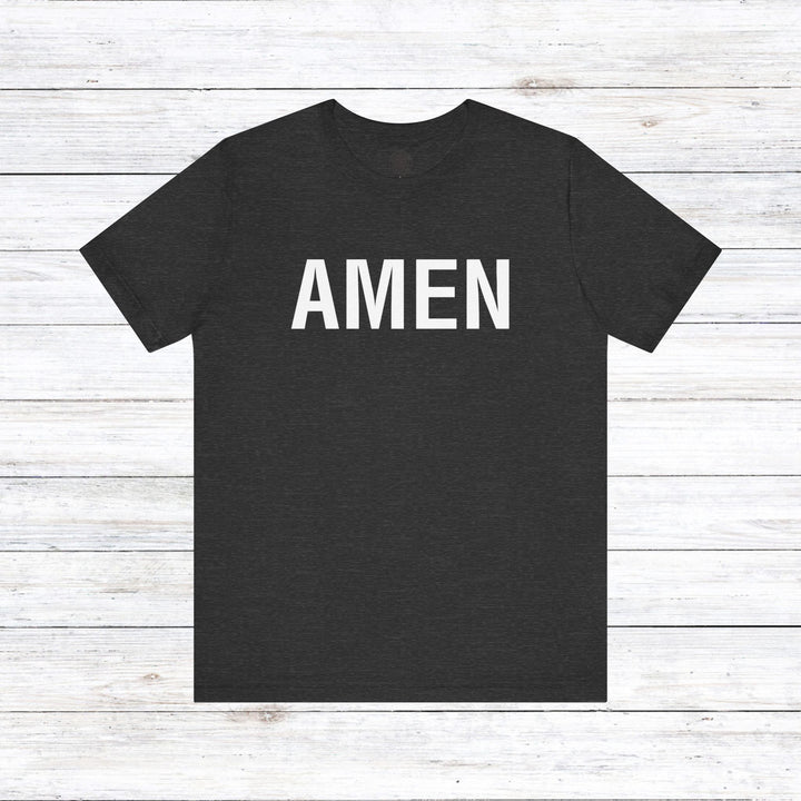 Amen Unisex T-Shirt T-Shirt Dark Grey Heather S 