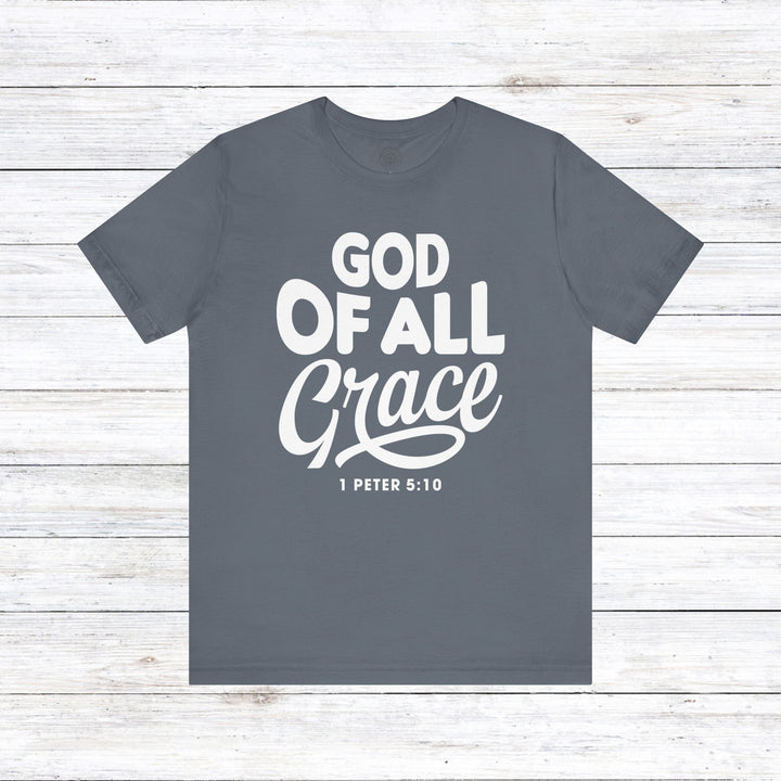 God of All Grace Unisex T-Shirt T-Shirt Steel Blue S 