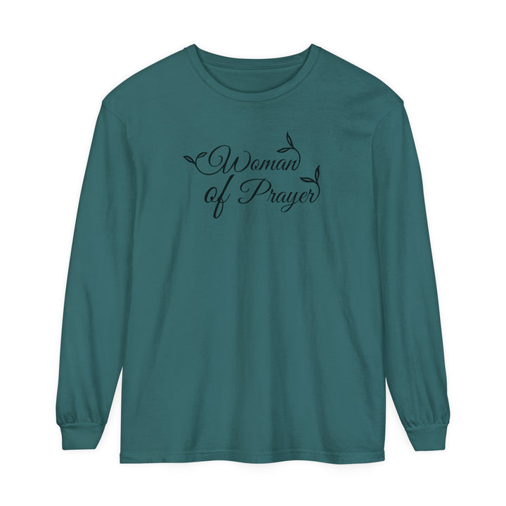 Woman of Prayer Long Sleeve Shirt Long-sleeve Blue Spruce S 