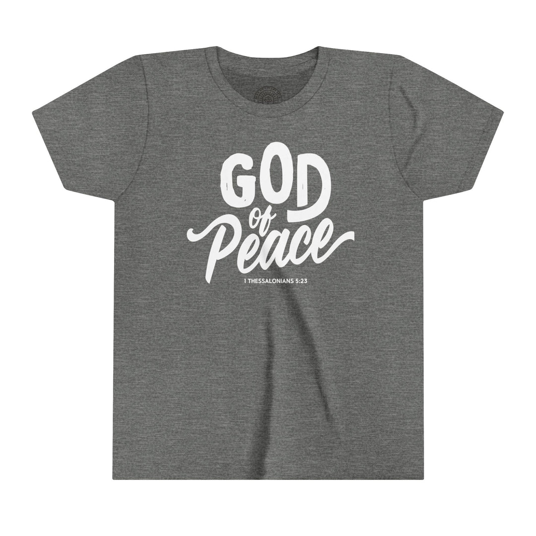 God of Peace Youth T-shirt Kids clothes Deep Heather S 