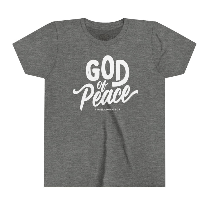 God of Peace Youth T-shirt Kids clothes Deep Heather S 