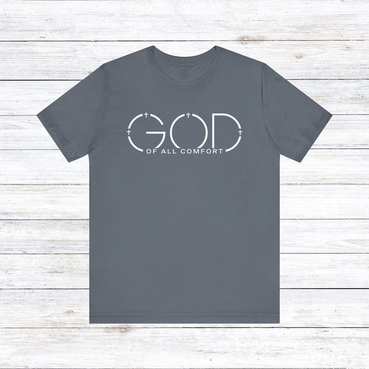 God of All Comfort Unisex T-Shirt T-Shirt Steel Blue S 