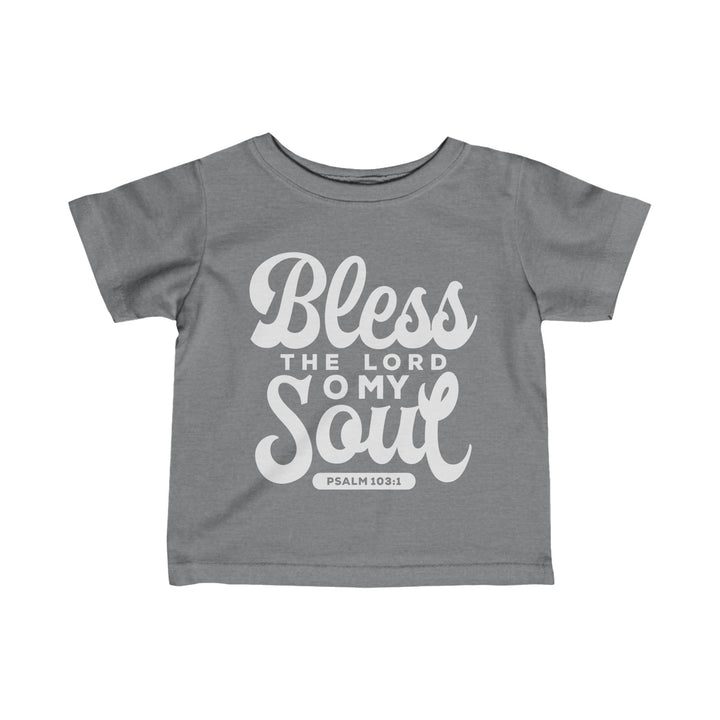 Bless The Lord Baby Tee Kids clothes Granite Heather 6M 