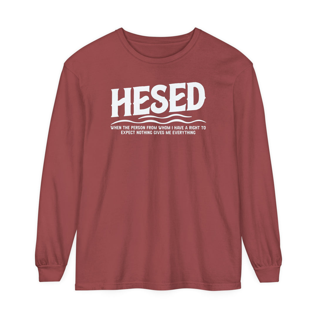 Hesed Everything Long Sleeve Shirt Long-sleeve Brick S 