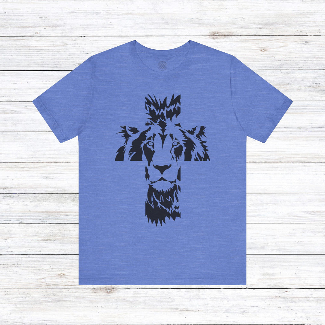 Aslan Cross Unisex T-Shirt T-Shirt Heather Columbia Blue S 