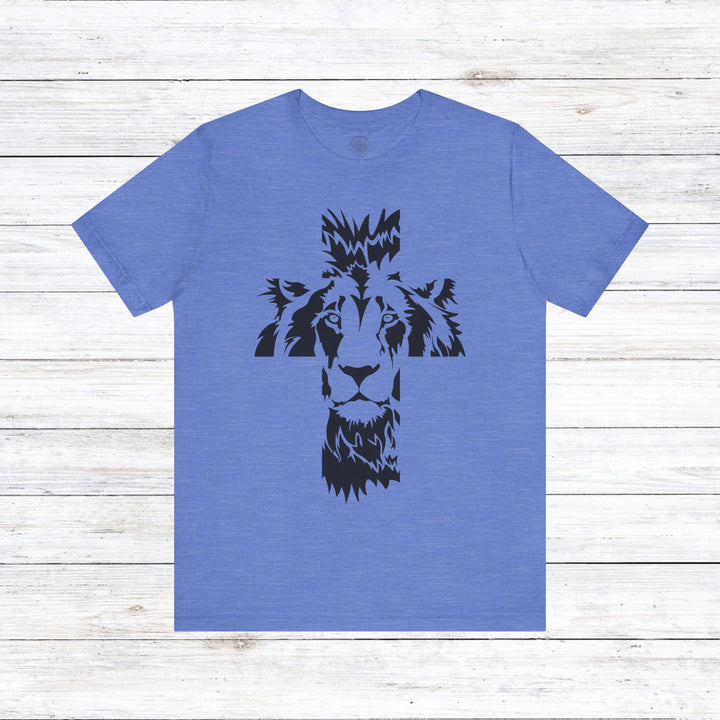 Aslan Cross Unisex T-Shirt T-Shirt Heather Columbia Blue S 