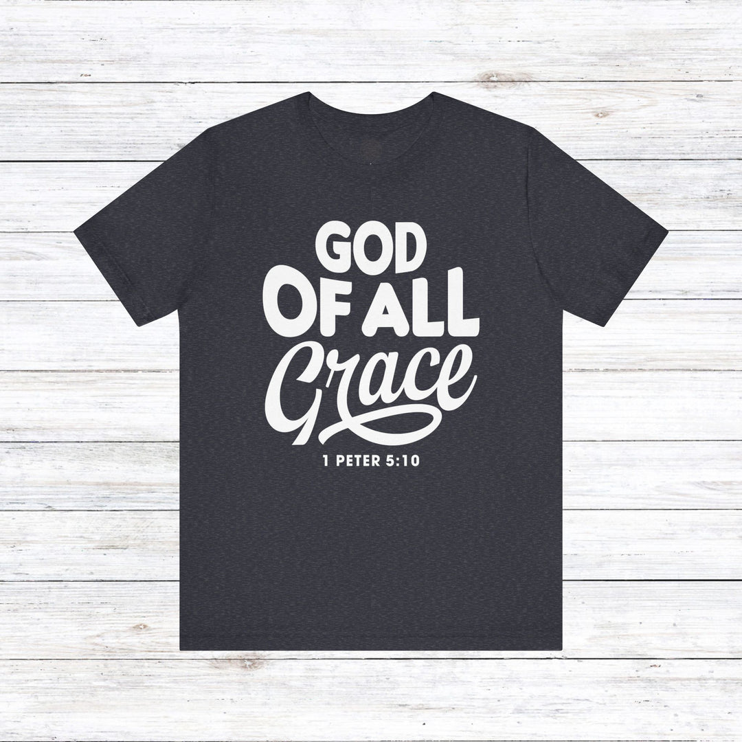 God of All Grace Unisex T-Shirt T-Shirt Heather Navy S 