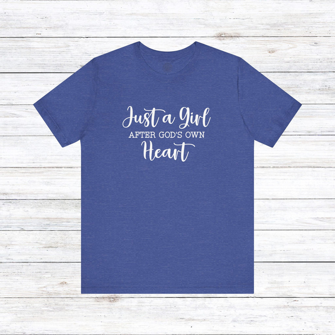 Girl After God's Own Heart Unisex T-Shirt T-Shirt Heather True Royal S 