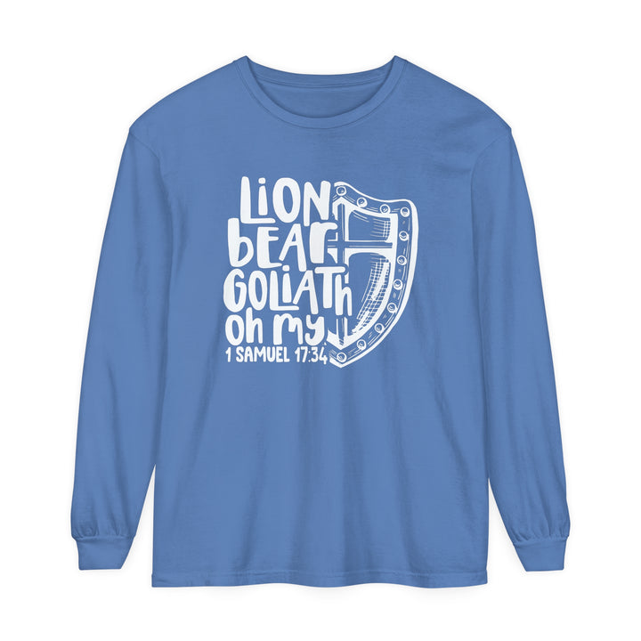 Lion Bear Goliath Oh My Long Sleeve Shirt Long-sleeve Flo Blue S 