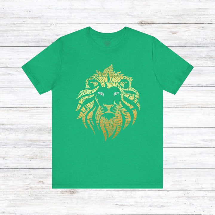 Lion Word Cloud Unisex T-Shirt T-Shirt Heather Kelly S 