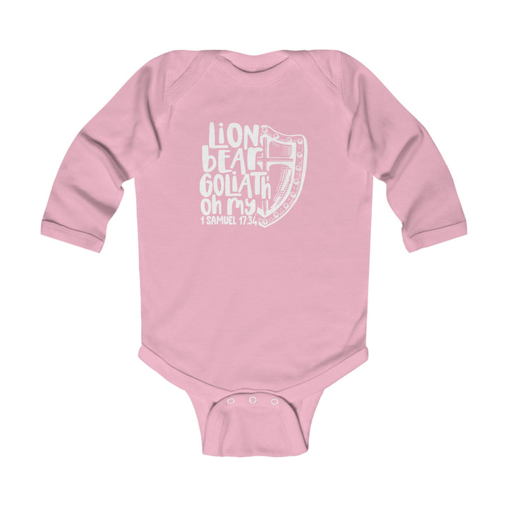 Lion Bear Goliath Oh My Infant Long Sleeve Bodysuit Kids clothes Pink NB (0-3M) 