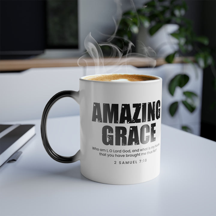 Christian Coffee Mug Amazing Grace Color Morphing Mug   