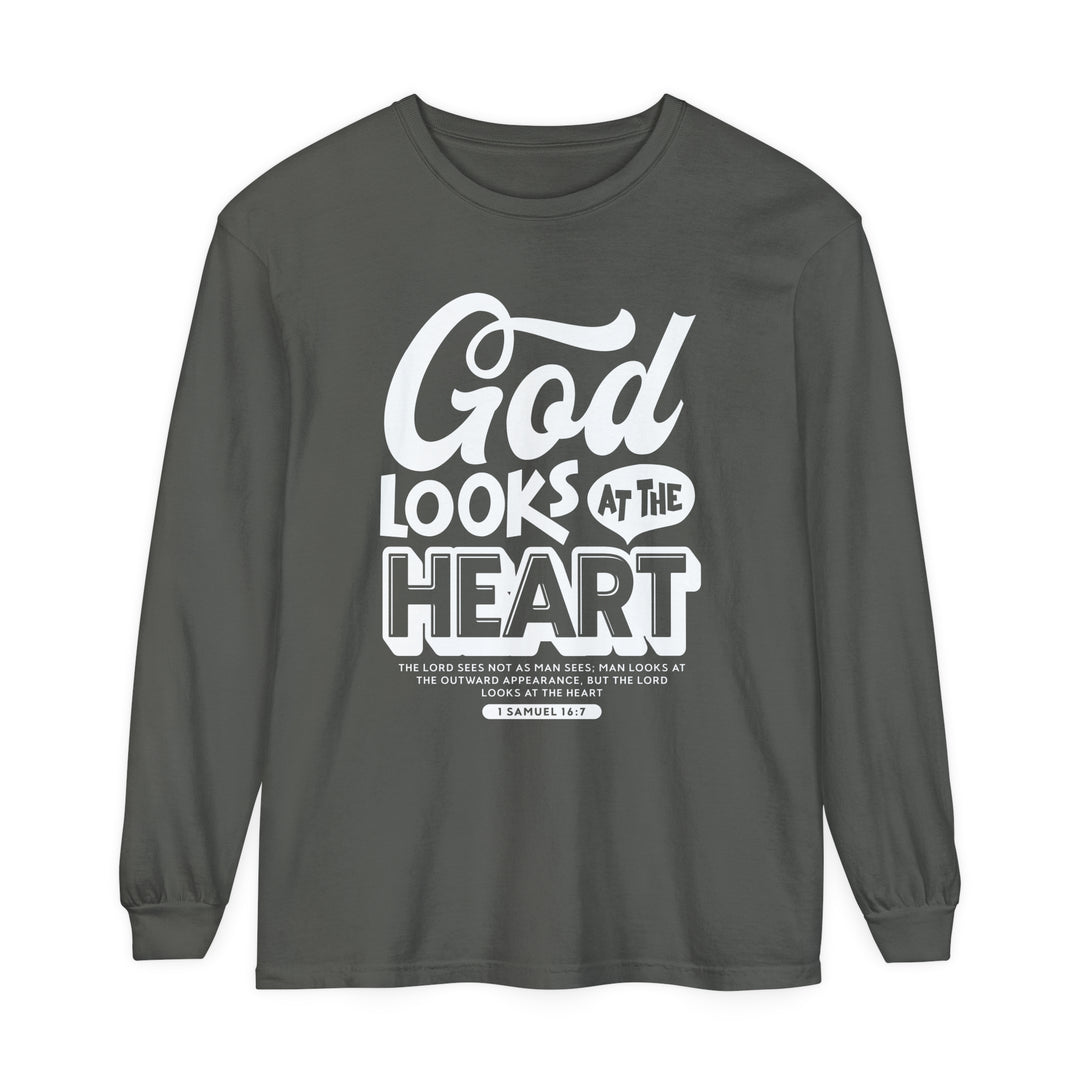 God Looks At The Heart Long Sleeve Shirt Long-sleeve Pepper S 