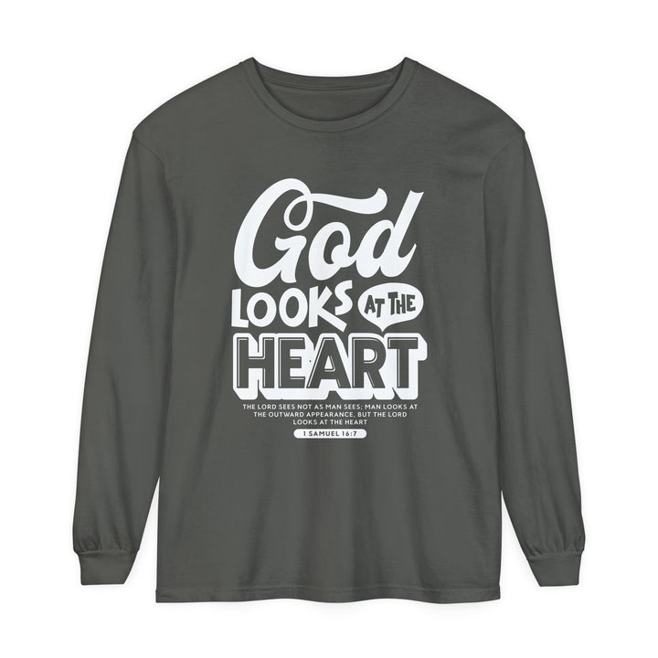 God Looks At The Heart Long Sleeve Shirt Long-sleeve Pepper S 