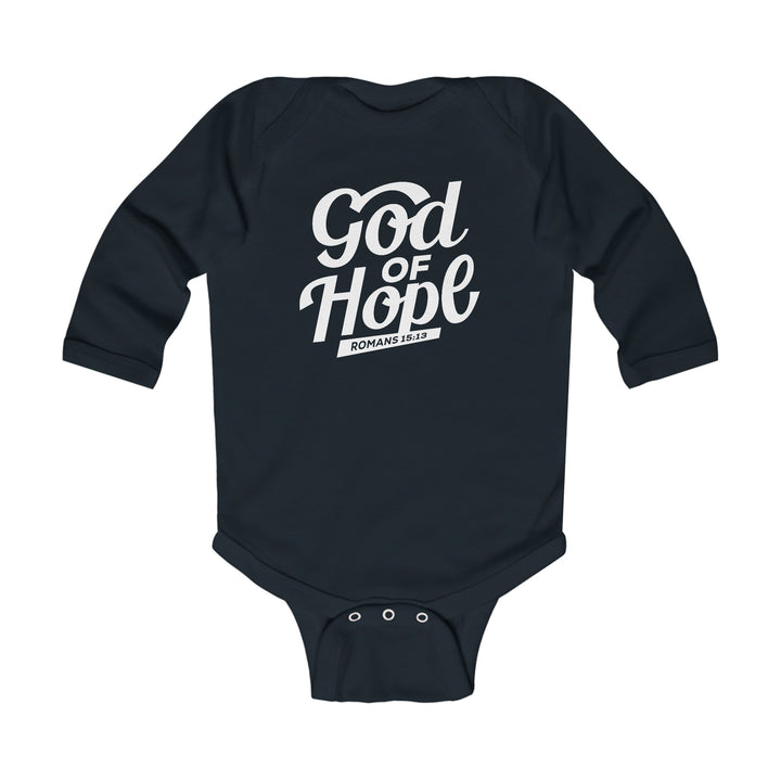 God of Hope Infant Long Sleeve Bodysuit Kids clothes Black NB (0-3M) 