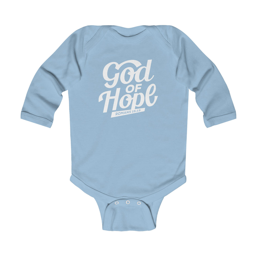 God of Hope Infant Long Sleeve Bodysuit Kids clothes Light Blue NB (0-3M) 