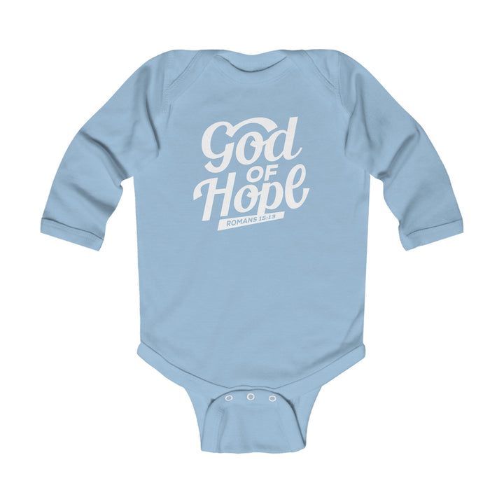 God of Hope Infant Long Sleeve Bodysuit Kids clothes Light Blue NB (0-3M) 