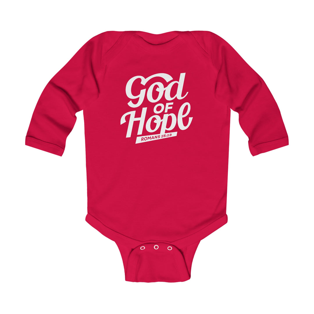 God of Hope Infant Long Sleeve Bodysuit Kids clothes Red NB (0-3M) 