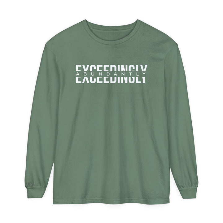 Exceedingly Abundantly Long Sleeve Shirt Long-sleeve Light Green S 