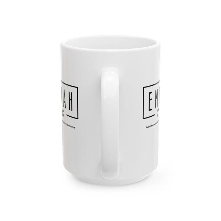 Christian Coffee Mug Emunah Faith That Defies Ceramic Mug   