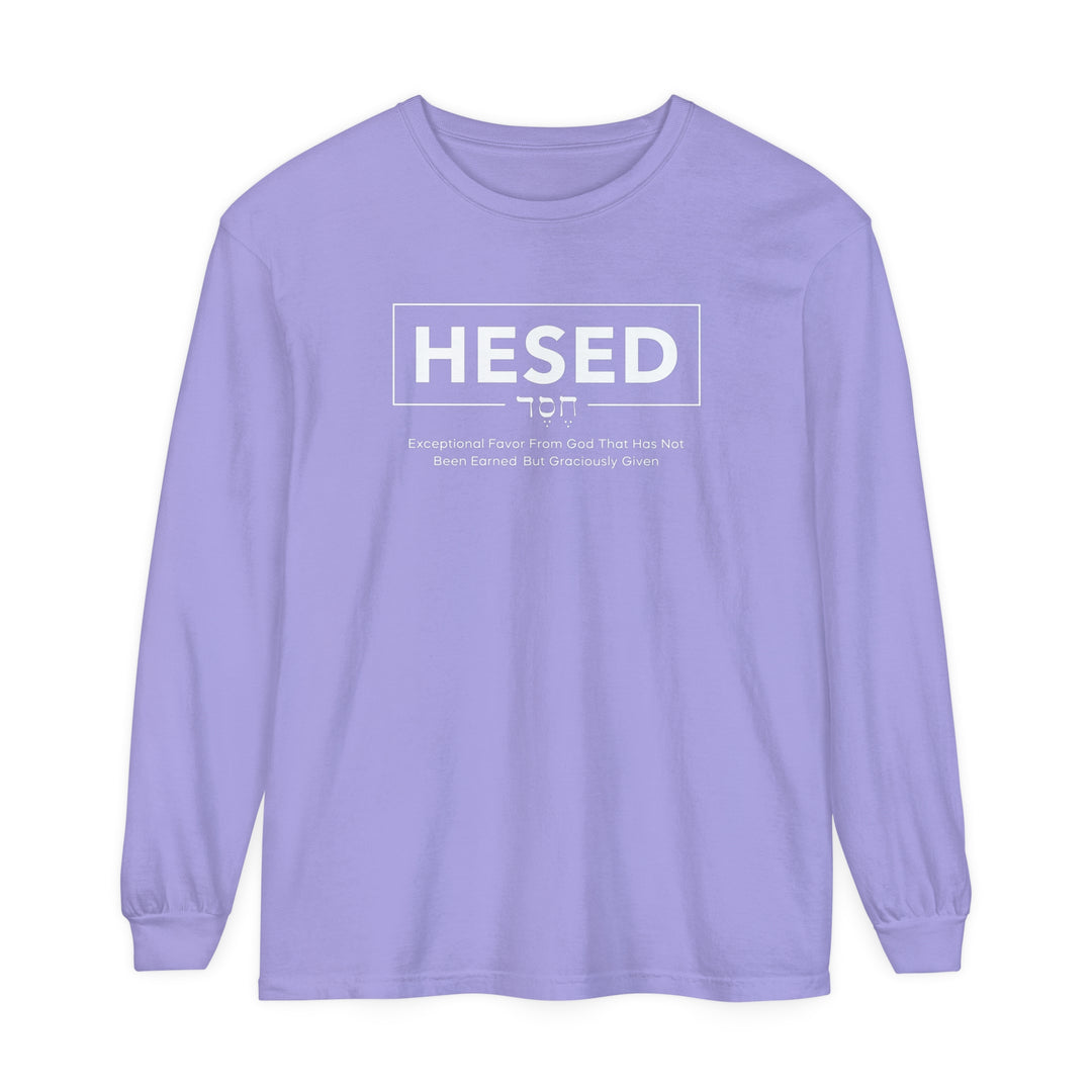 Hesed Exceptional Favor Long Sleeve Shirt Long-sleeve Violet S 