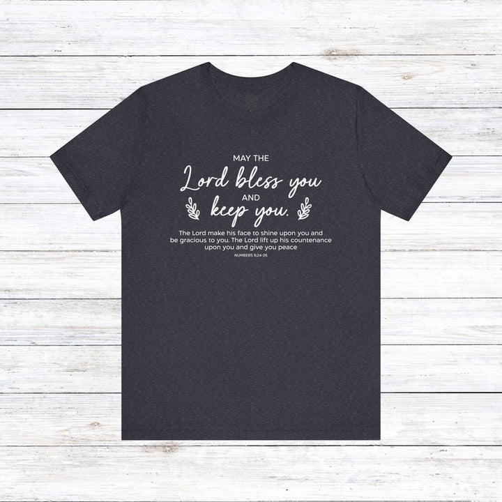 Bless and Keep You Unisex T-Shirt T-Shirt Heather Navy S 