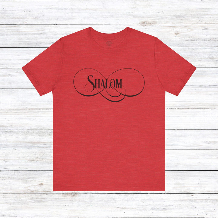 Shalom Script Unisex T-Shirt T-Shirt Heather Red S 