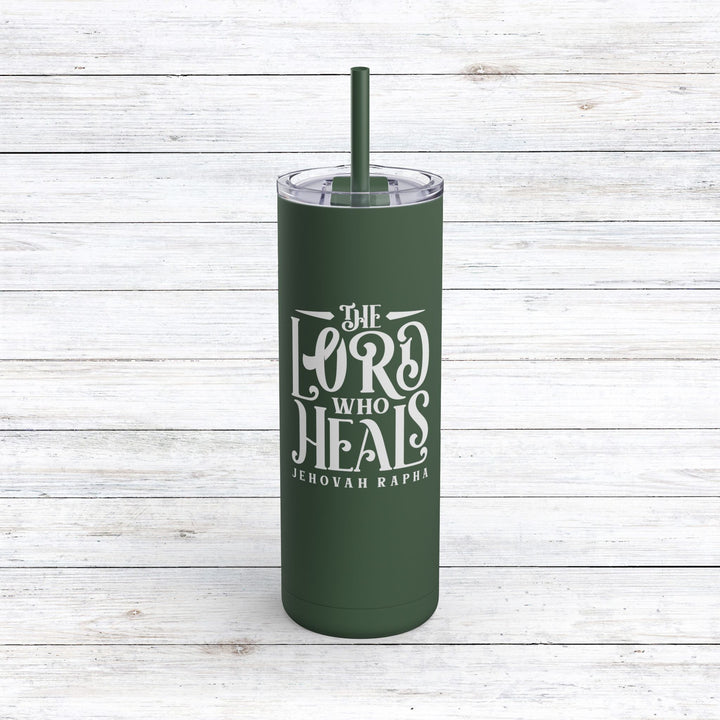 Christian Tumbler The Lord Who Heals Mug Pine Needle 20oz Matte