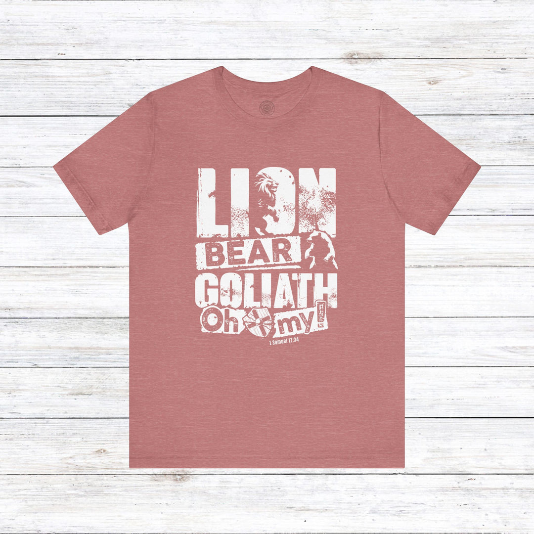 Lion, Bear, Goliath Unisex T-Shirt T-Shirt Heather Mauve S 