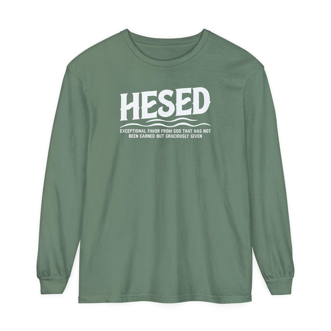 Hesed Exceptional Favor Long Sleeve Shirt Long-sleeve Light Green S 