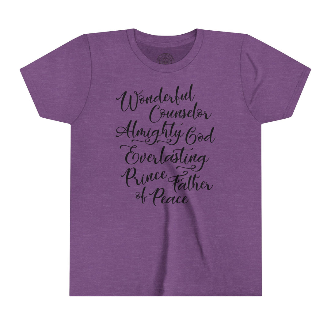 Wonderful Counselor Youth T-shirt Kids clothes Heather Team Purple S 