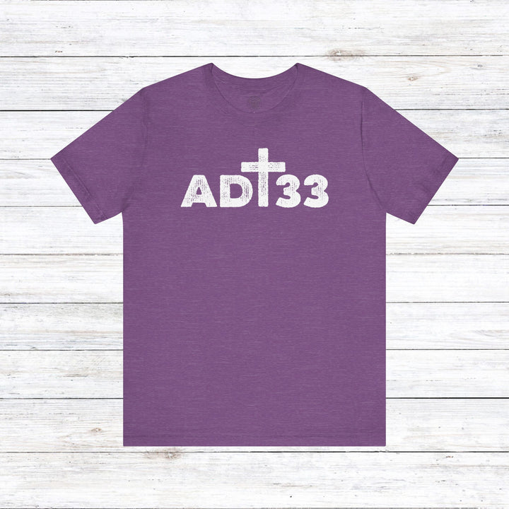 AD 33 Unisex T-Shirt T-Shirt Heather Team Purple S 