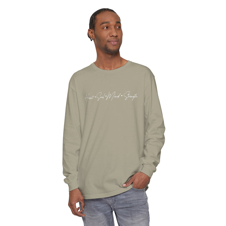 Heart Soul Mind Strength Script Long Sleeve Shirt Long-sleeve   