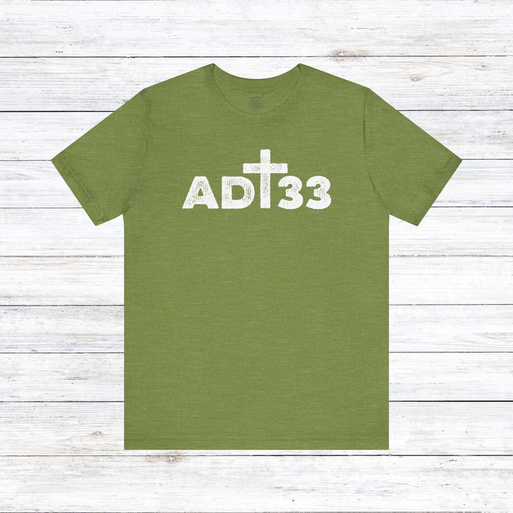 AD 33 Unisex T-Shirt T-Shirt Heather Green S 