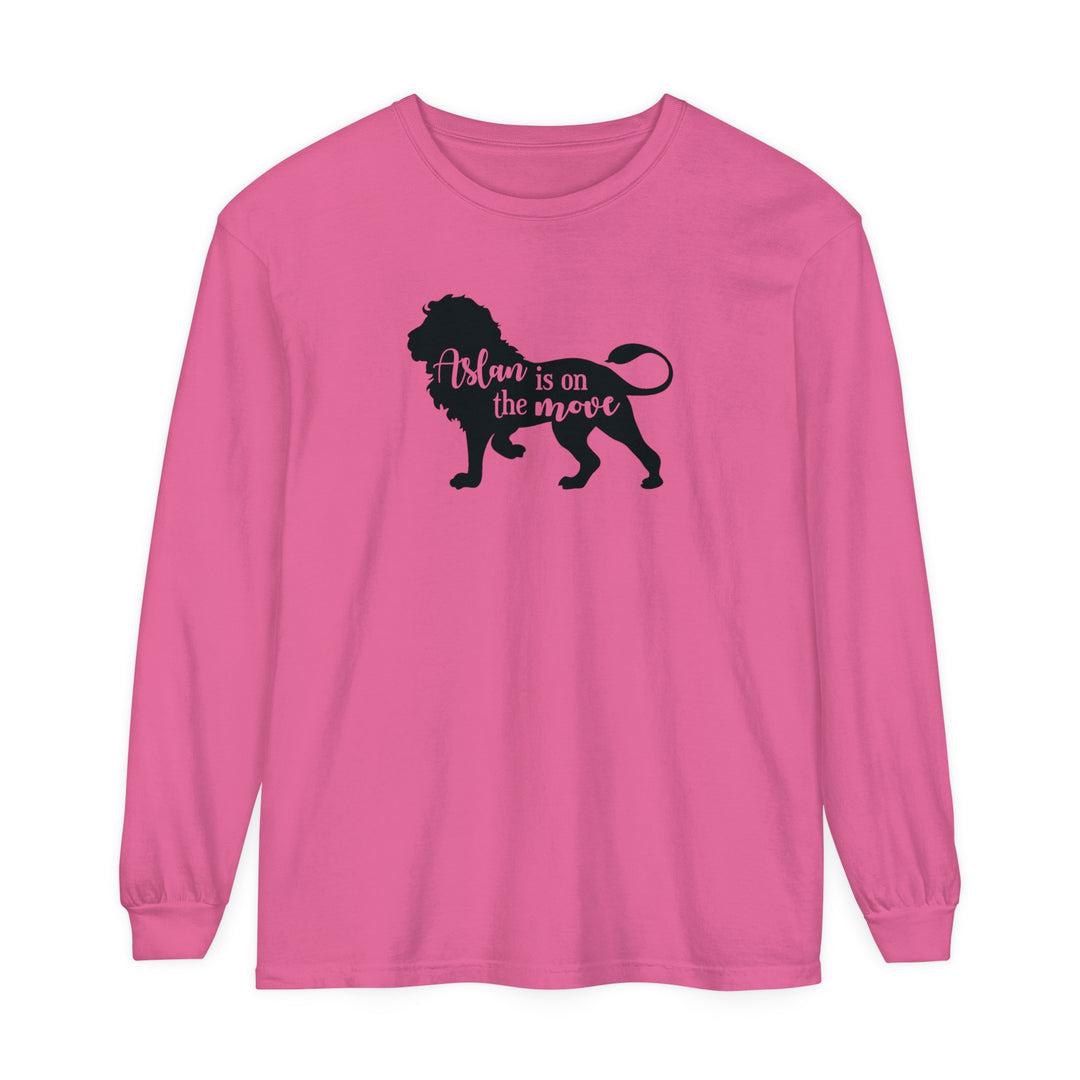 Aslan Is On The Move Long Sleeve Shirt Long-sleeve Crunchberry S 