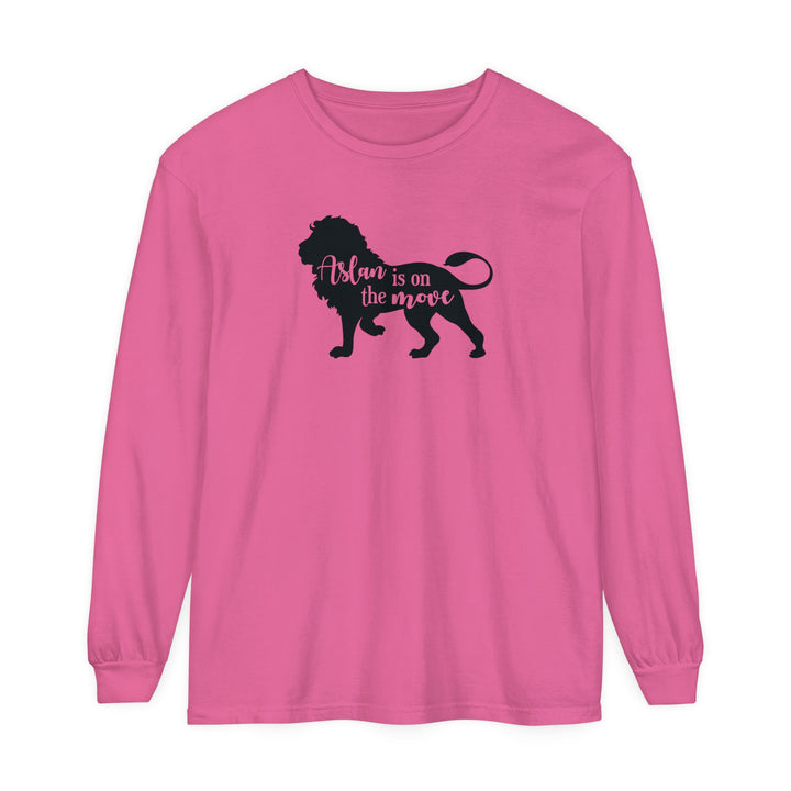 Aslan Is On The Move Long Sleeve Shirt Long-sleeve Crunchberry S 