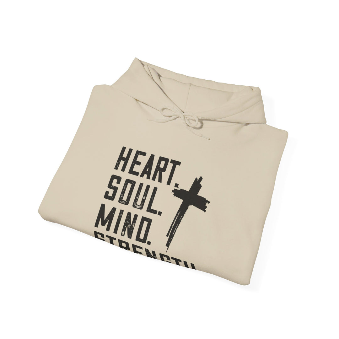 Heart Soul Mind Strength Cross Hoodie Hoodie   