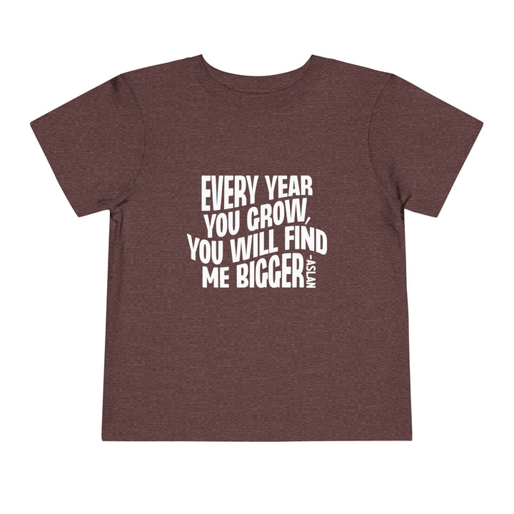 Every Year You Grow Toddler Tee Kids clothes Heather Maroon 2T 