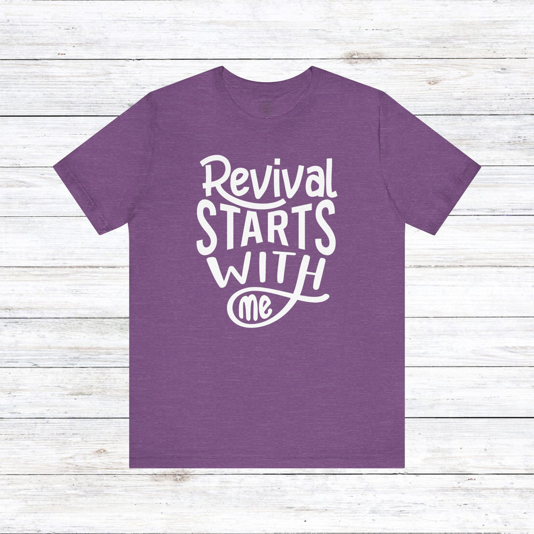 Revival Starts With Me Unisex T-Shirt T-Shirt Heather Team Purple S 