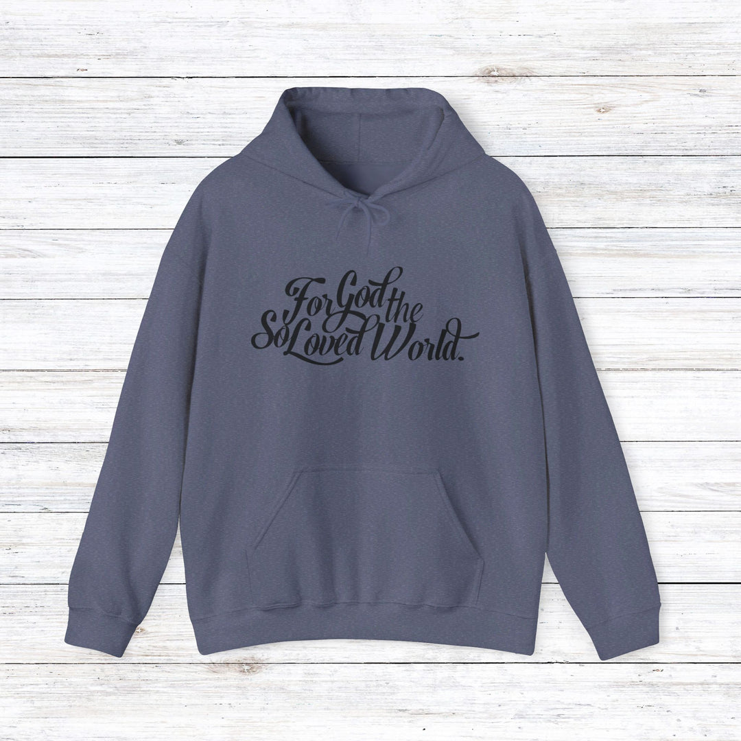 God So Loved Hoodie Hoodie Heather Navy S 