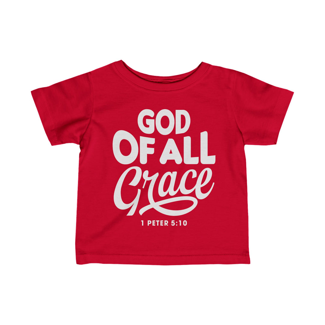 God of All Grace Baby Tee Kids clothes Red 6M 