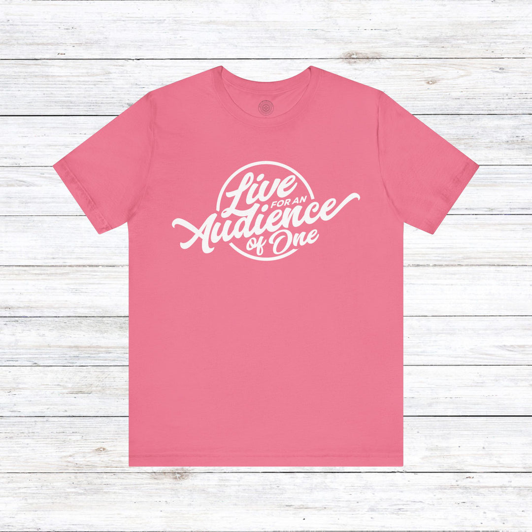 Audience of One Unisex T-Shirt T-Shirt Charity Pink S 