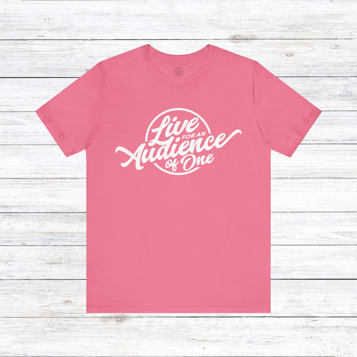 Audience of One Unisex T-Shirt T-Shirt Charity Pink S 