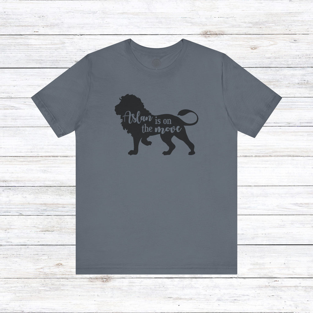 Aslan Is On The Move Unisex T-Shirt T-Shirt Steel Blue S 