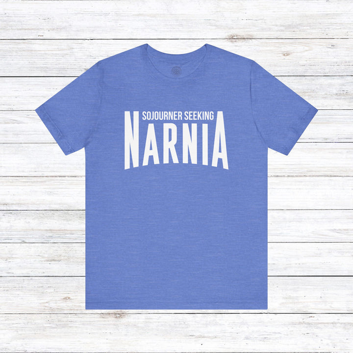 Sojourner Seeking Narnia Unisex T-Shirt T-Shirt Heather Columbia Blue S 