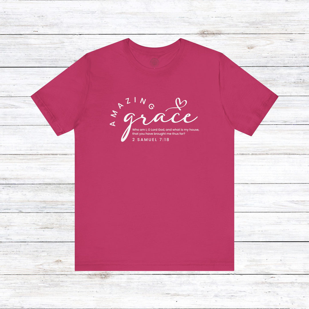 Amazing Grace Heart Unisex T-Shirt T-Shirt Berry S 